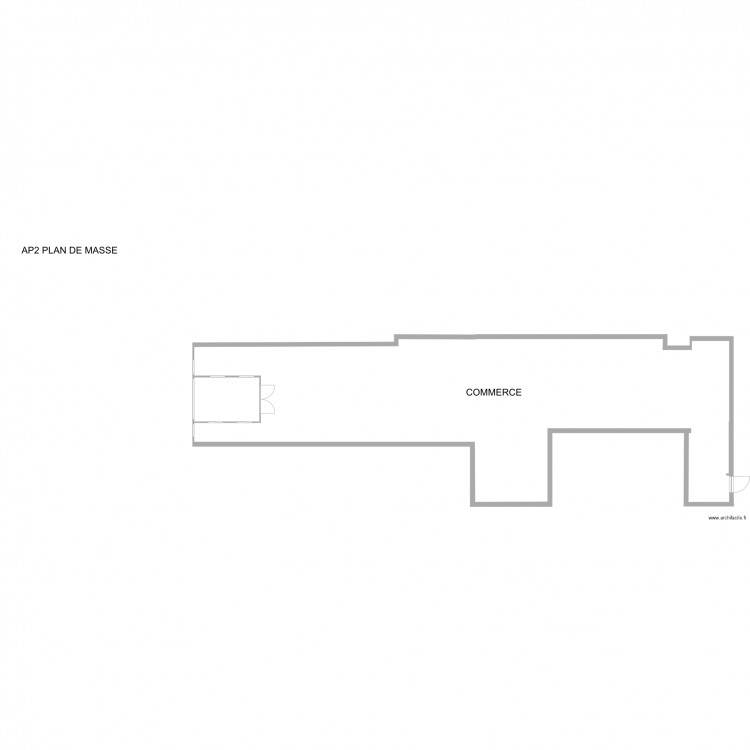 sci huet plan extérieur côté. Plan de 0 pièce et 0 m2