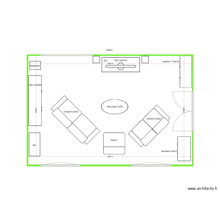 Salon. Plan de 0 pièce et 0 m2