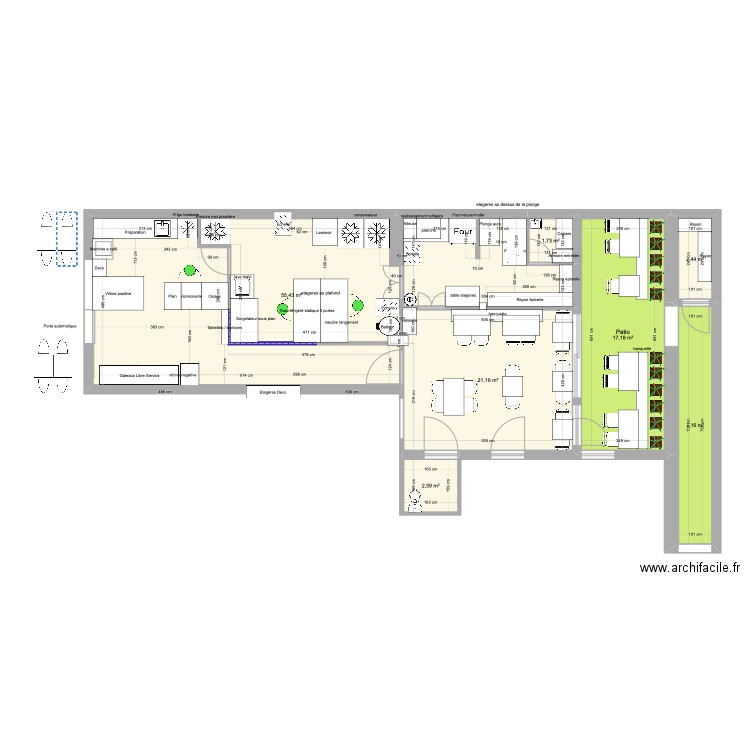 Patisserie_0131. Plan de 7 pièces et 108 m2