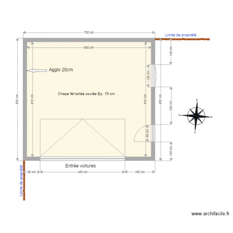 Projet Garage. Plan de 0 pièce et 0 m2