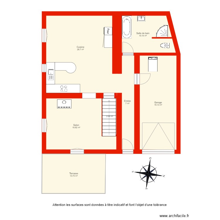 BI 3826 rdc non côté. Plan de 0 pièce et 0 m2