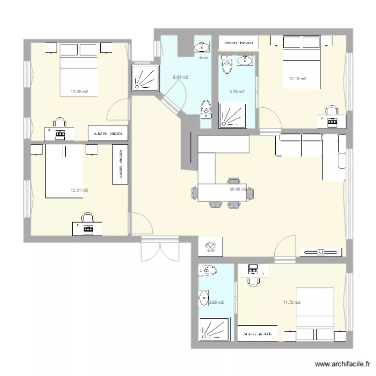 DOB UTCA 5 AMENAGEMENT. Plan de 