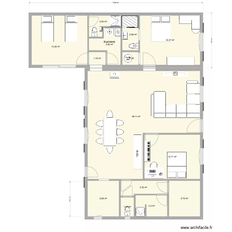 Maubuisson Extension v1. Plan de 