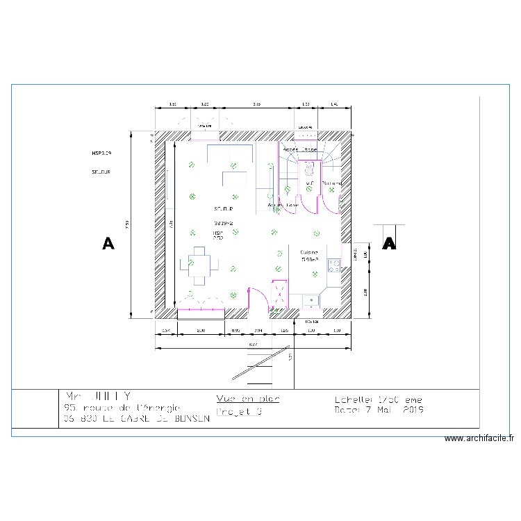 RDC LAMPE. Plan de 0 pièce et 0 m2