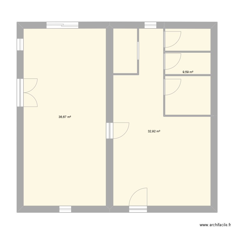 CMA 2. Plan de 3 pièces et 79 m2