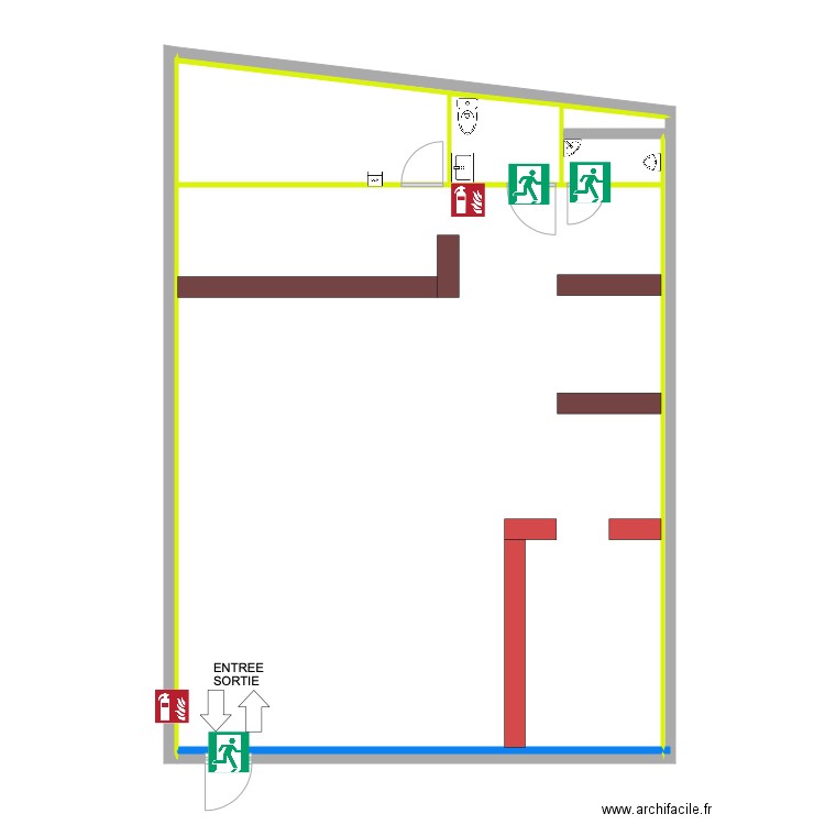 plan sécurité. Plan de 9 pièces et 117 m2