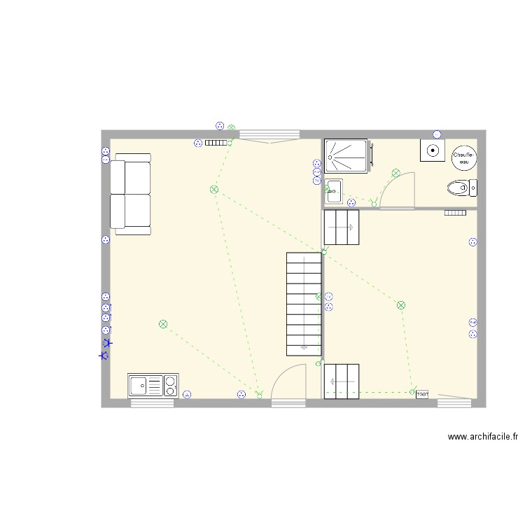 brureau rdch. Plan de 0 pièce et 0 m2