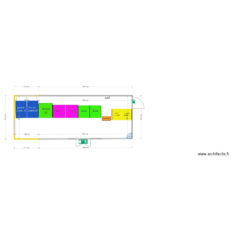 AGRANDISSEMENT 1.2. Plan de 1 pièce et 24 m2