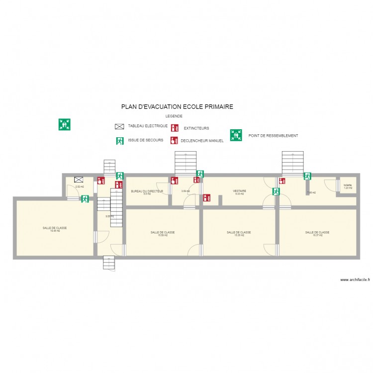 ECOLE PRIMAIRE. Plan de 0 pièce et 0 m2