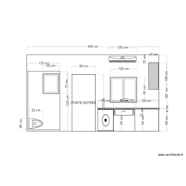 MUR COTE JARDIN 05-06. Plan de 