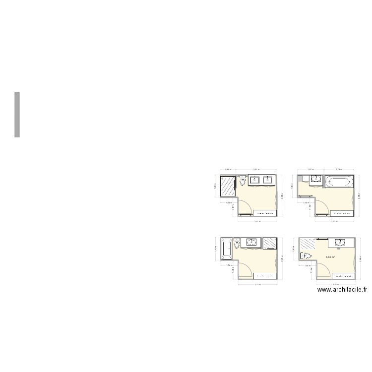 Plan Bidart. Plan de 4 pièces et 27 m2