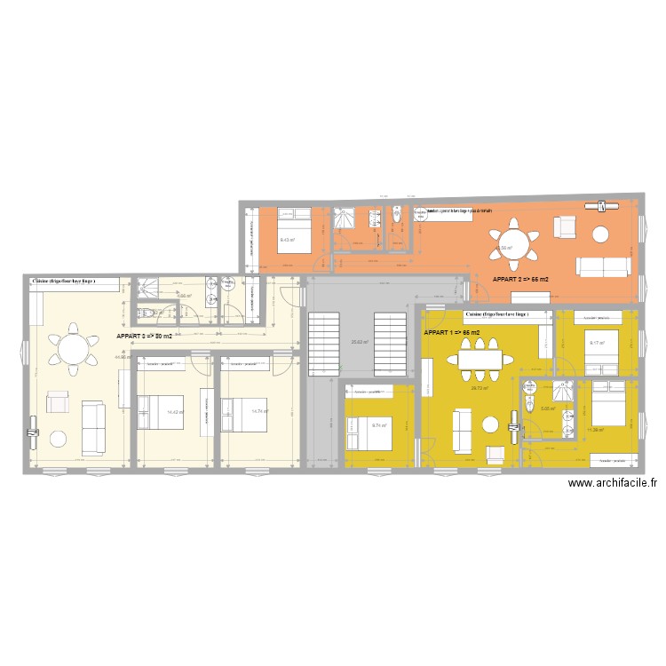Immeuble Réalmont R1 dec 2019 cuisine modifiée  cumulus  wc . Plan de 0 pièce et 0 m2