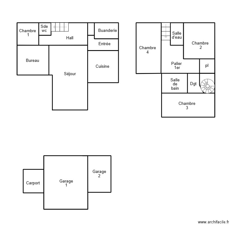 PLOMEUR ROBERTSON. Plan de 12 pièces et 36 m2