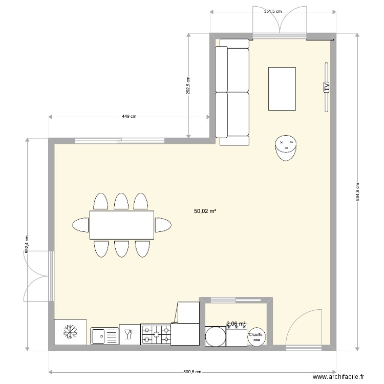 maison modif. Plan de 0 pièce et 0 m2