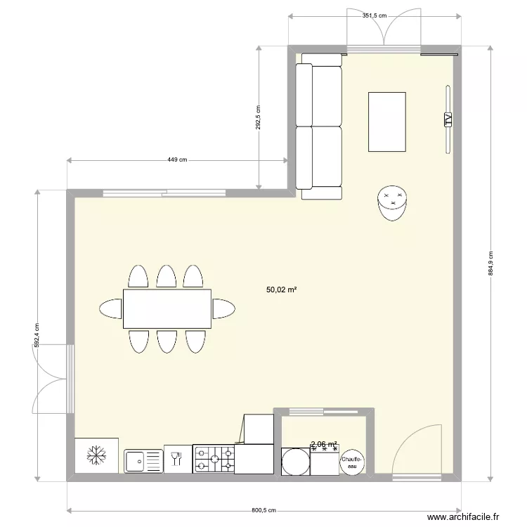 maison modif. Plan de 