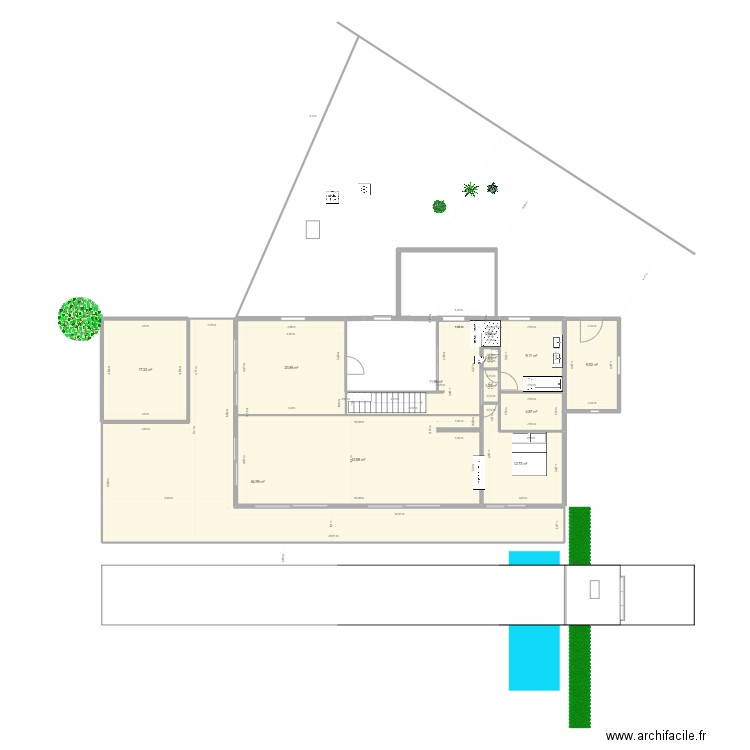 ebauche guip 17bis. Plan de 12 pièces et 198 m2