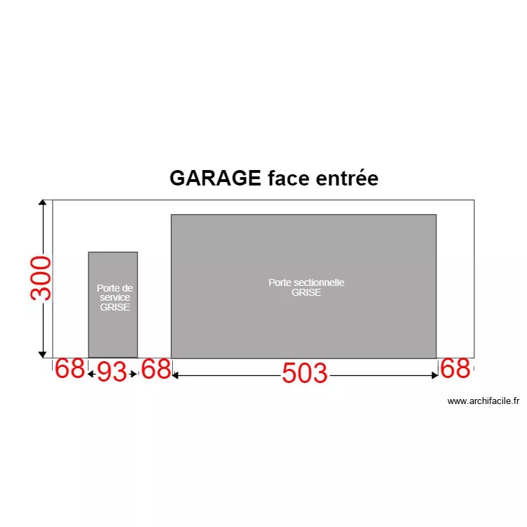 Garage acc&egrave;s. Plan de 