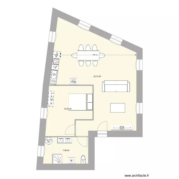 futur appartement 4 lux comble. Plan de 