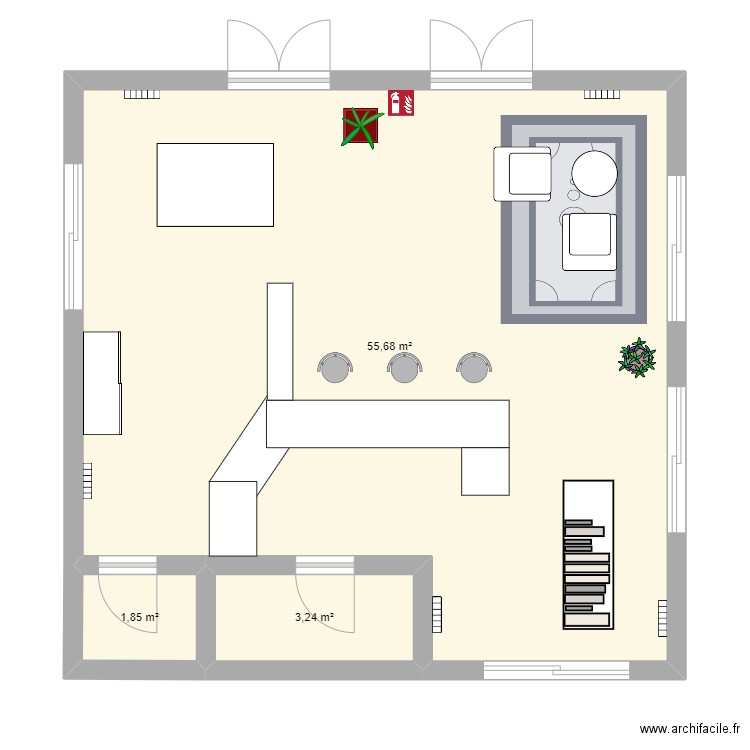 Salle du Vézou déco 1. Plan de 0 pièce et 0 m2