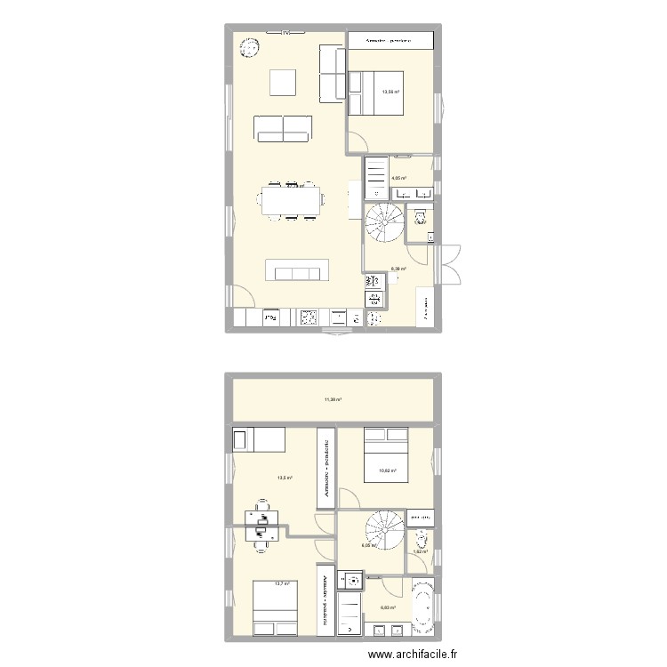 maison lafayette agrandissement V1. Plan de 0 pièce et 0 m2