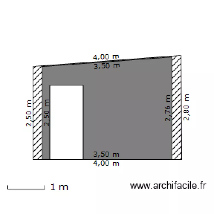 abri de jardin vue de face. Plan de 