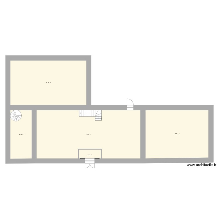 grande. Plan de 0 pièce et 0 m2