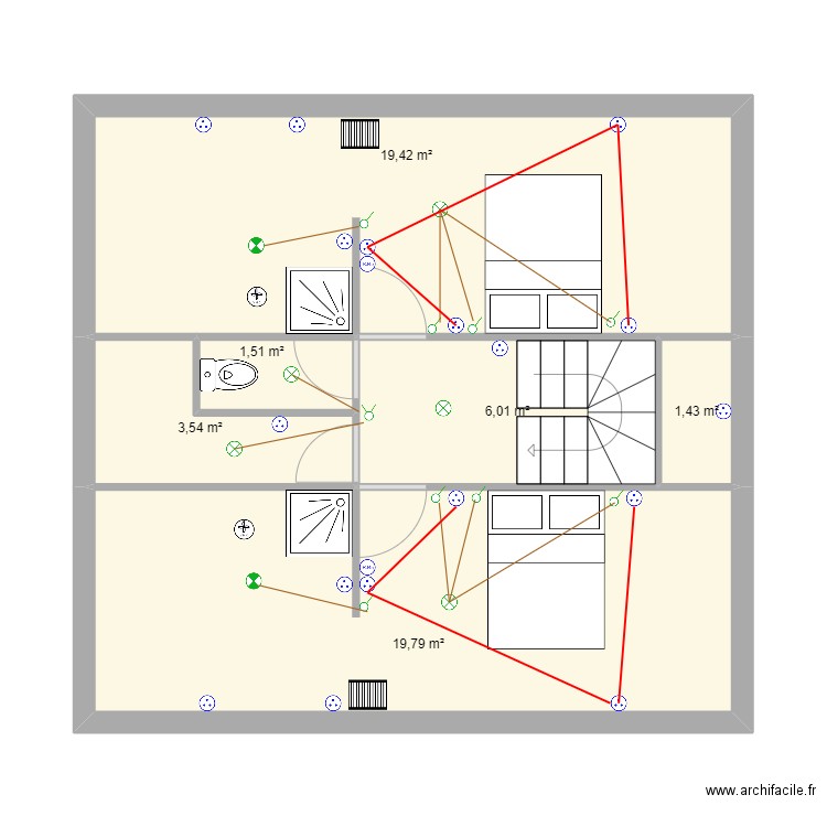 viry etage. Plan de 0 pièce et 0 m2