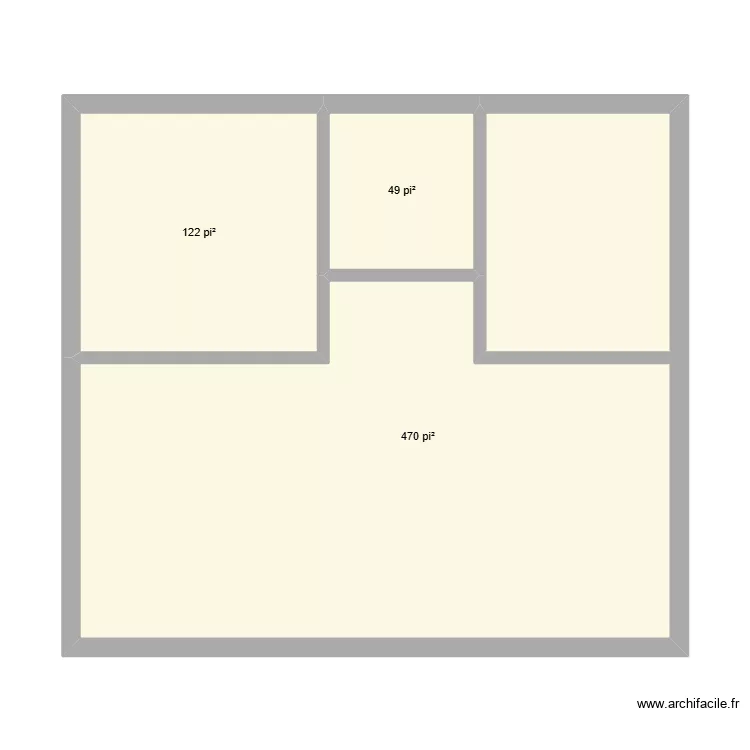 Cyclone. Plan de 3  et 60 m²