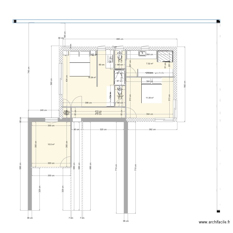 Soustons V1. Plan de 0 pièce et 0 m2