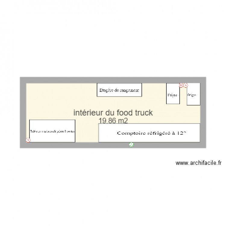 food truck. Plan de 0 pièce et 0 m2