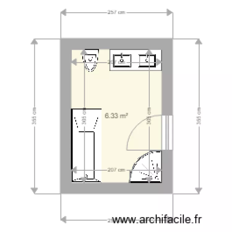 Salle de Bain Gingins. Plan de 