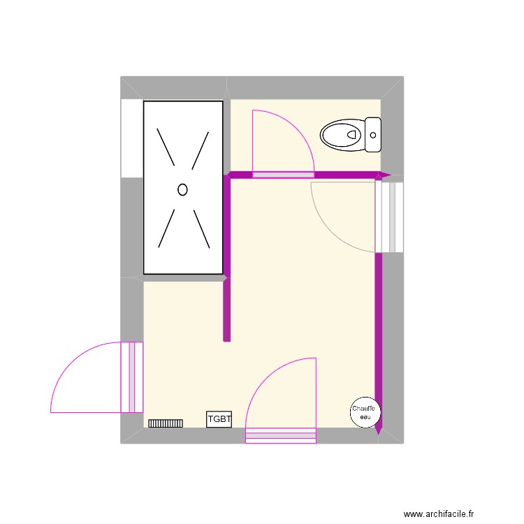 DONNE. Plan de 4 pièces et 10 m2