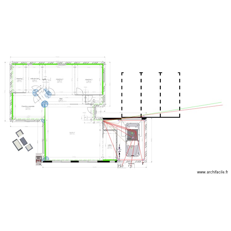 électricité garage 23102021. Plan de 0 pièce et 0 m2