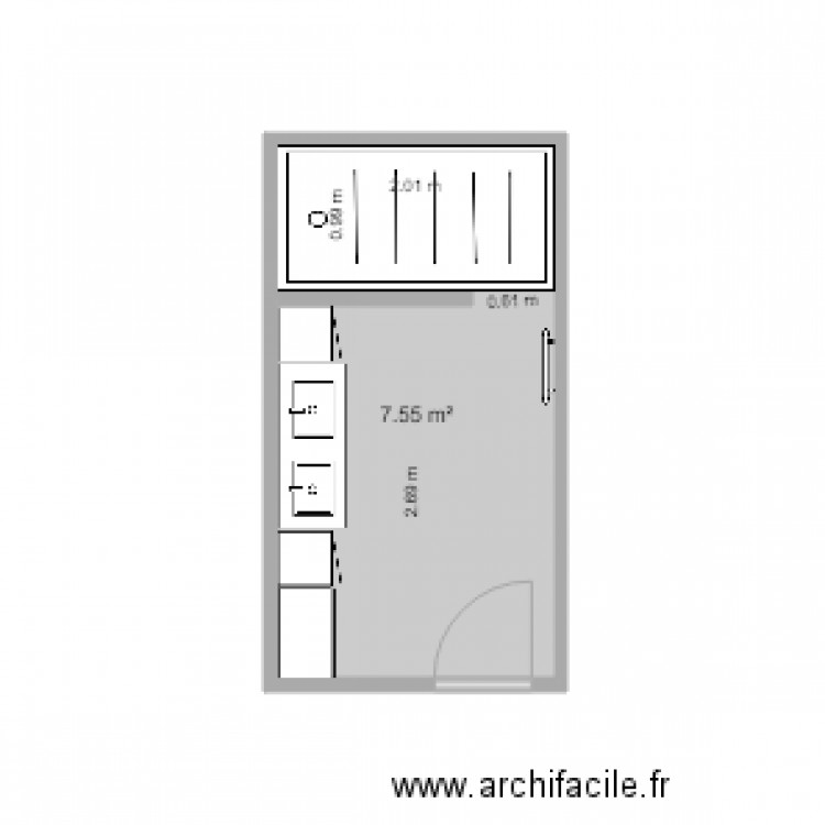 salle de bain M1. Plan de 0 pièce et 0 m2
