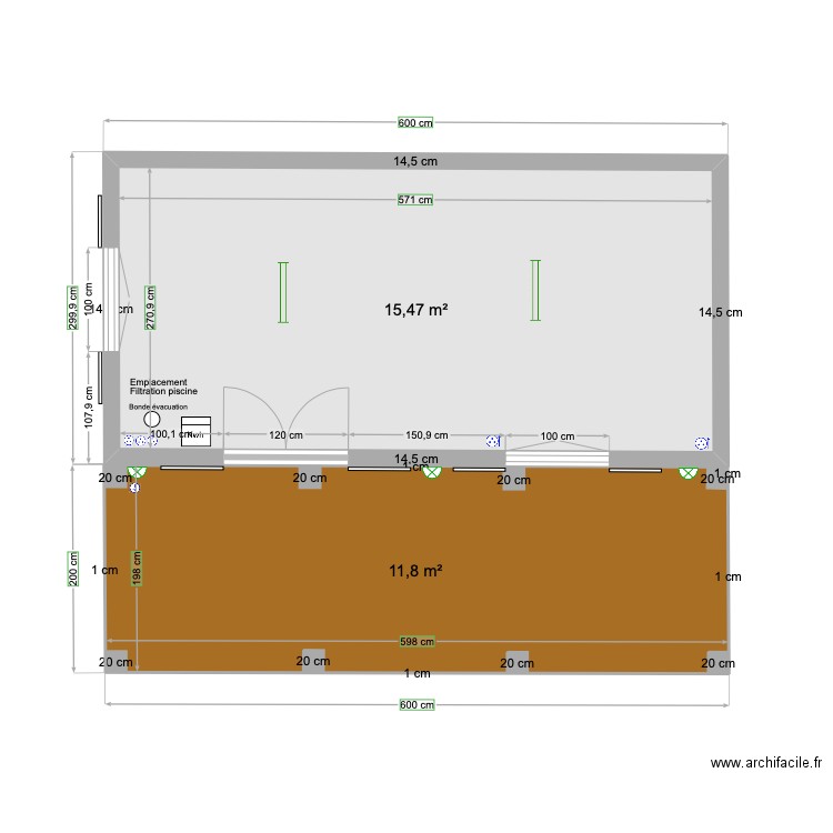 Abris Quevauvillier. Plan de 0 pièce et 0 m2