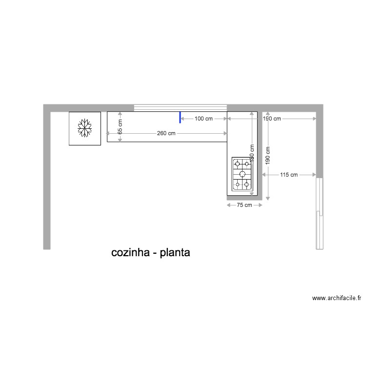 cozinha planta. Plan de 0 pièce et 0 m2