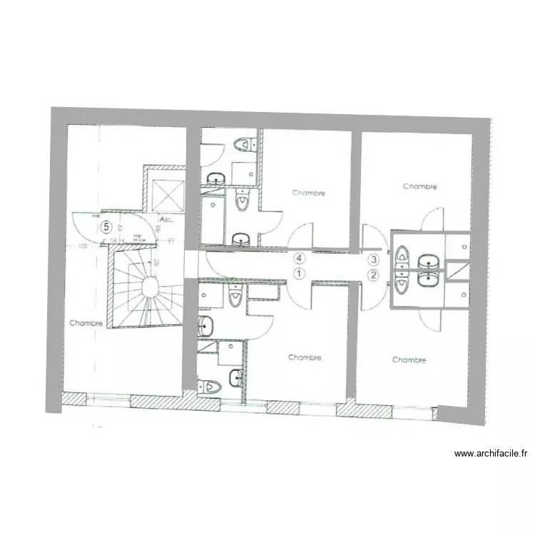 JDM plan &eacute;tage courant. Plan de 