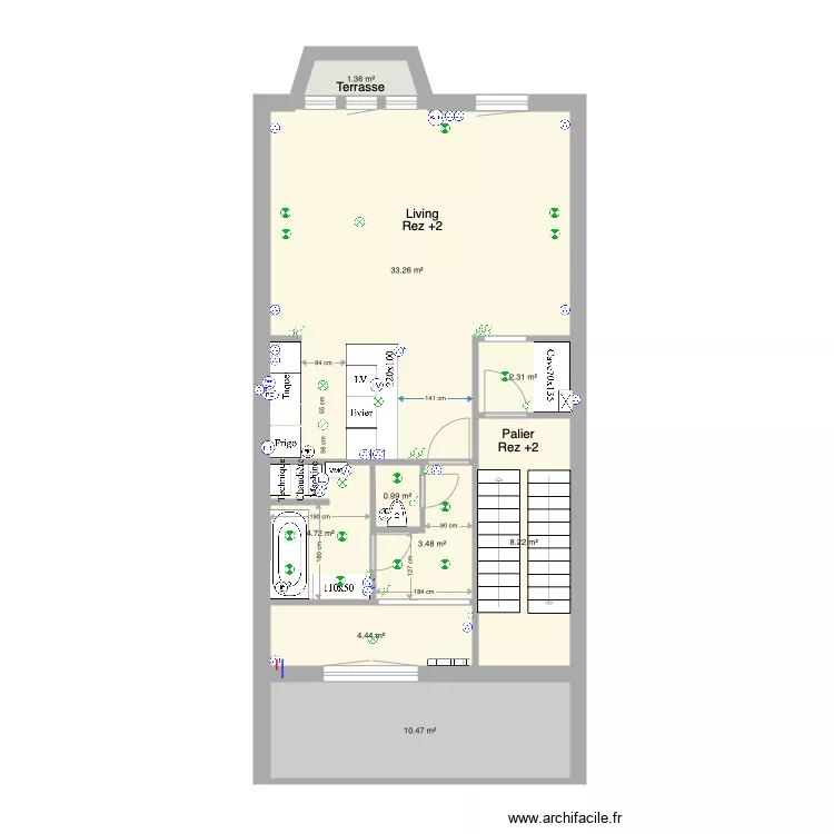 Marie Jos&eacute; Rez2 Version studio . Plan de 0 pièce et 0 m2