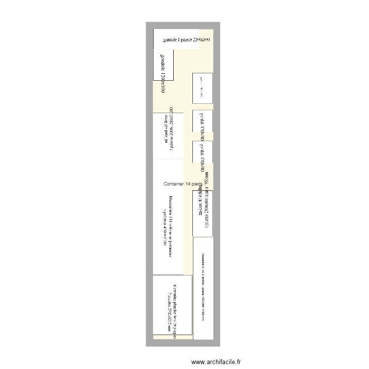 container 14 pieds euro 4x4. Plan de 0 pièce et 0 m2