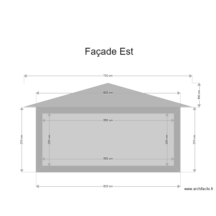 facade_Est_2. Plan de 1 pièce et 12 m2