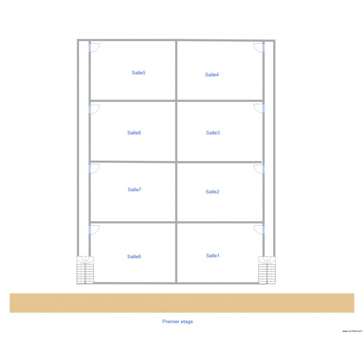 Troisieme niveau. Plan de 0 pièce et 0 m2