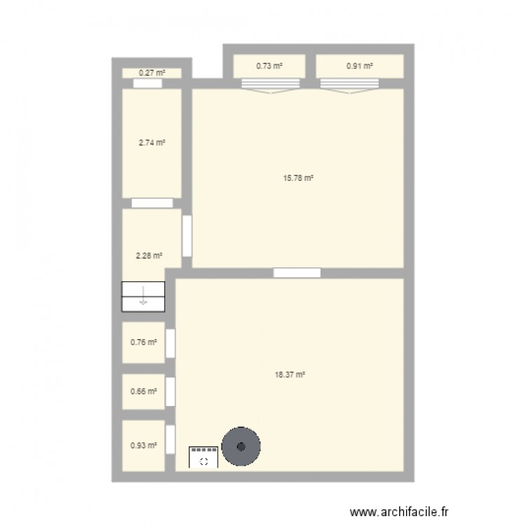 KELDER  AFVAL HOEK 41 52m. Plan de 0 pièce et 0 m2