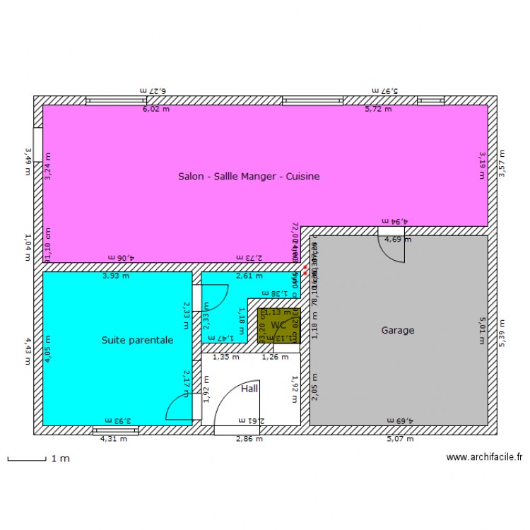 Facade 12m. Plan de 0 pièce et 0 m2