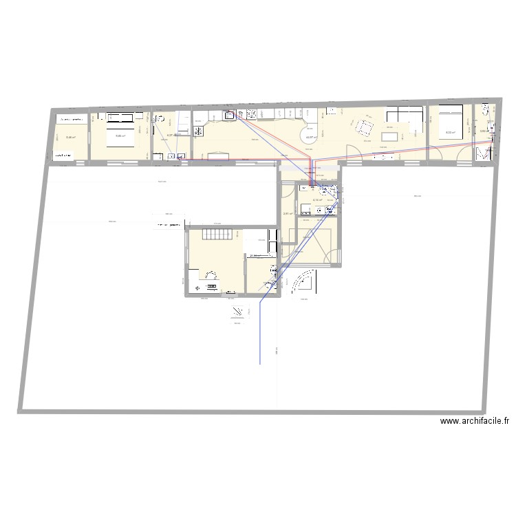 Plan 12. Plan de 9 pièces et 112 m2