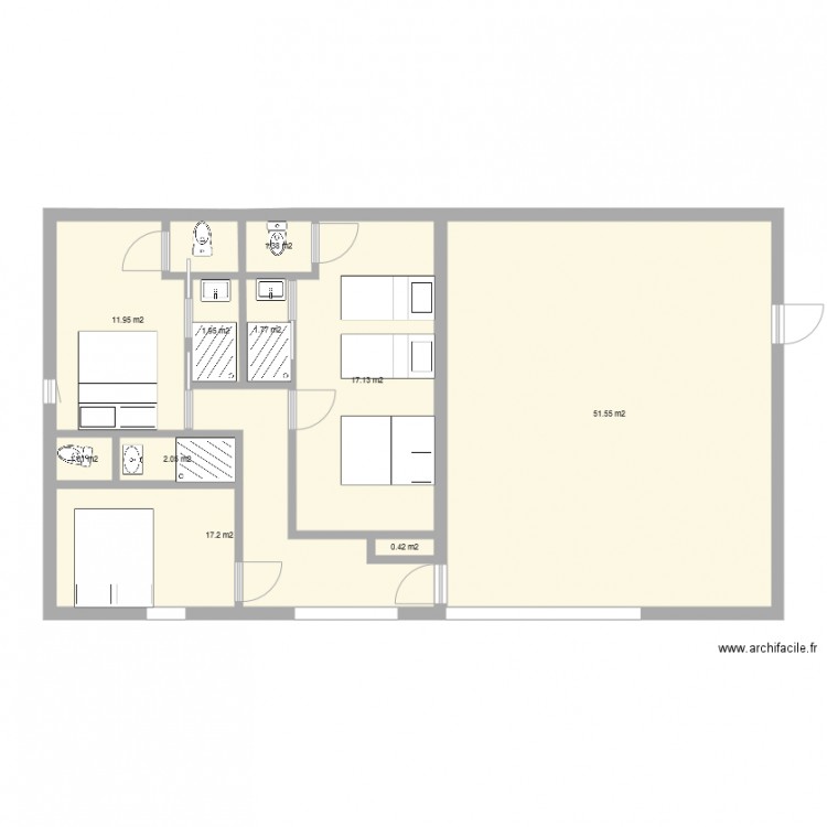 mur du bas. Plan de 0 pièce et 0 m2