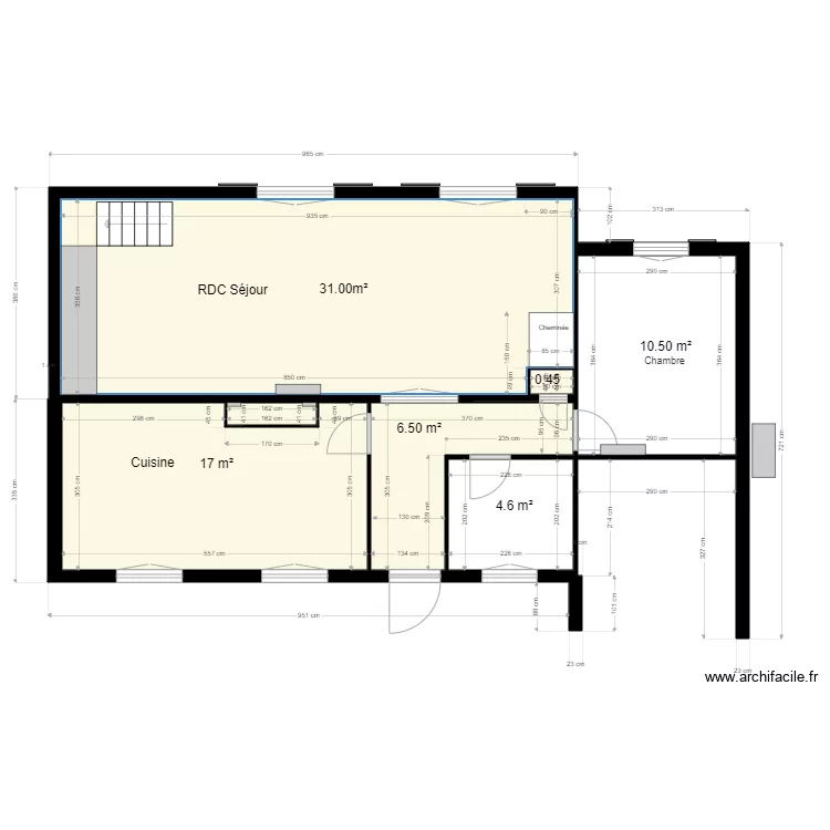 s&eacute;jour clim 1. Plan de 