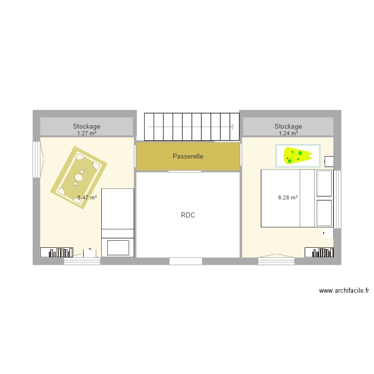 tiny house 8M 4M chambres. Plan de 0 pièce et 0 m2