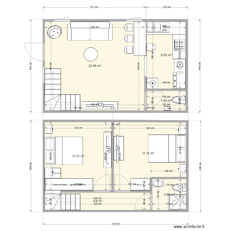 PROJET . Plan de 0 pièce et 0 m2