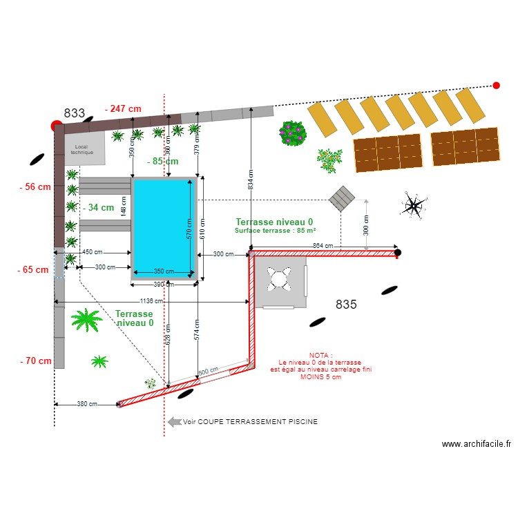 Position piscine 26/08 . Plan de 0 pièce et 0 m2