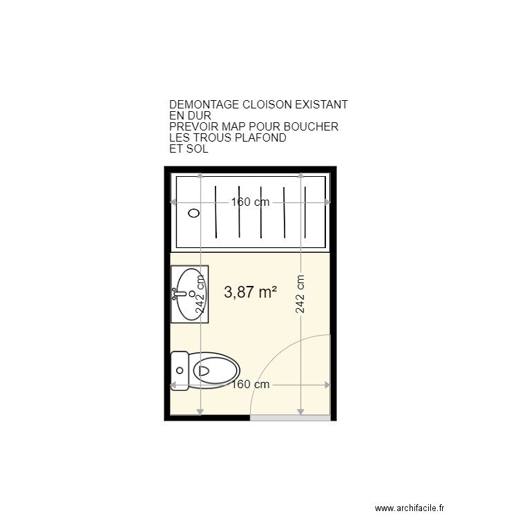 PALKA DIDIER . Plan de 1 pièce et 4 m2